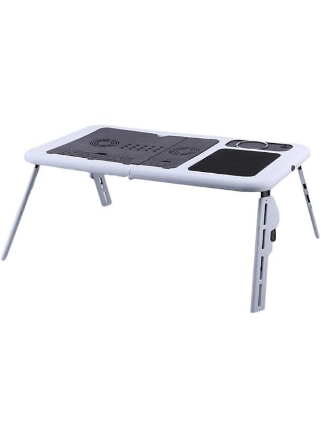 طاولة لابتوب متعددة الاستخدامات E-Table – قابلة للتعديل والطي – مزودة بمروحتي تبريد USB – خفيفة وعملية للاستخدام اليومي - Image 3